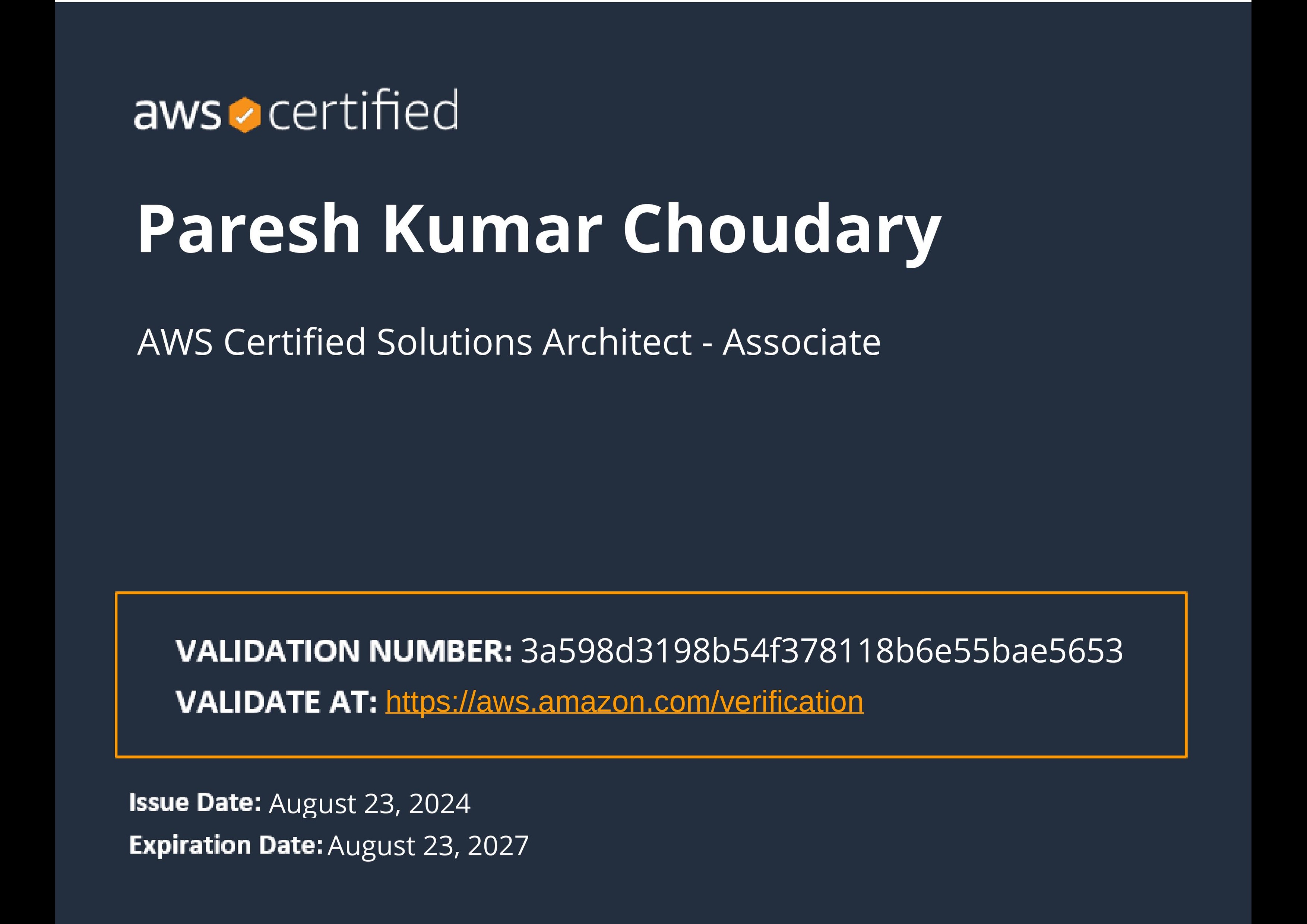 Your first certification